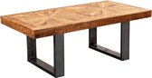 Medina Industriële Salontafel - Mangohout - Koffietafel - Bijzettafel - Salontafels - 105 x 55 cm