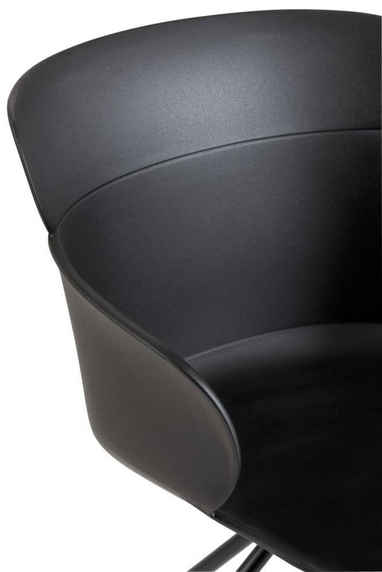 | J Line Bureaustoel Eva Zwart 81 x 56 x 53,5 (2 stuks) j line bureaustoel eva zwart 81 x 56 x 53,5 | wants&needs