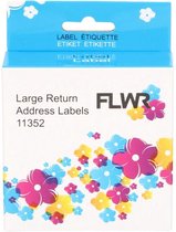 FLWR - Rouleau d'imprimante d'étiquettes / 11352 / Blanc - convient pour Dymo