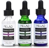 Melao | Skin Care Serum Set | Gezichtsverzorging | Skin Care | Vitamine C | Hyaluronic acid | Retinol | Biologisch | 30ml