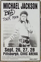 Wandbord - Michael Jackson Bad Tour 1988 - 20x30cm