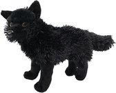 Wolf zwart zittend 26 cm