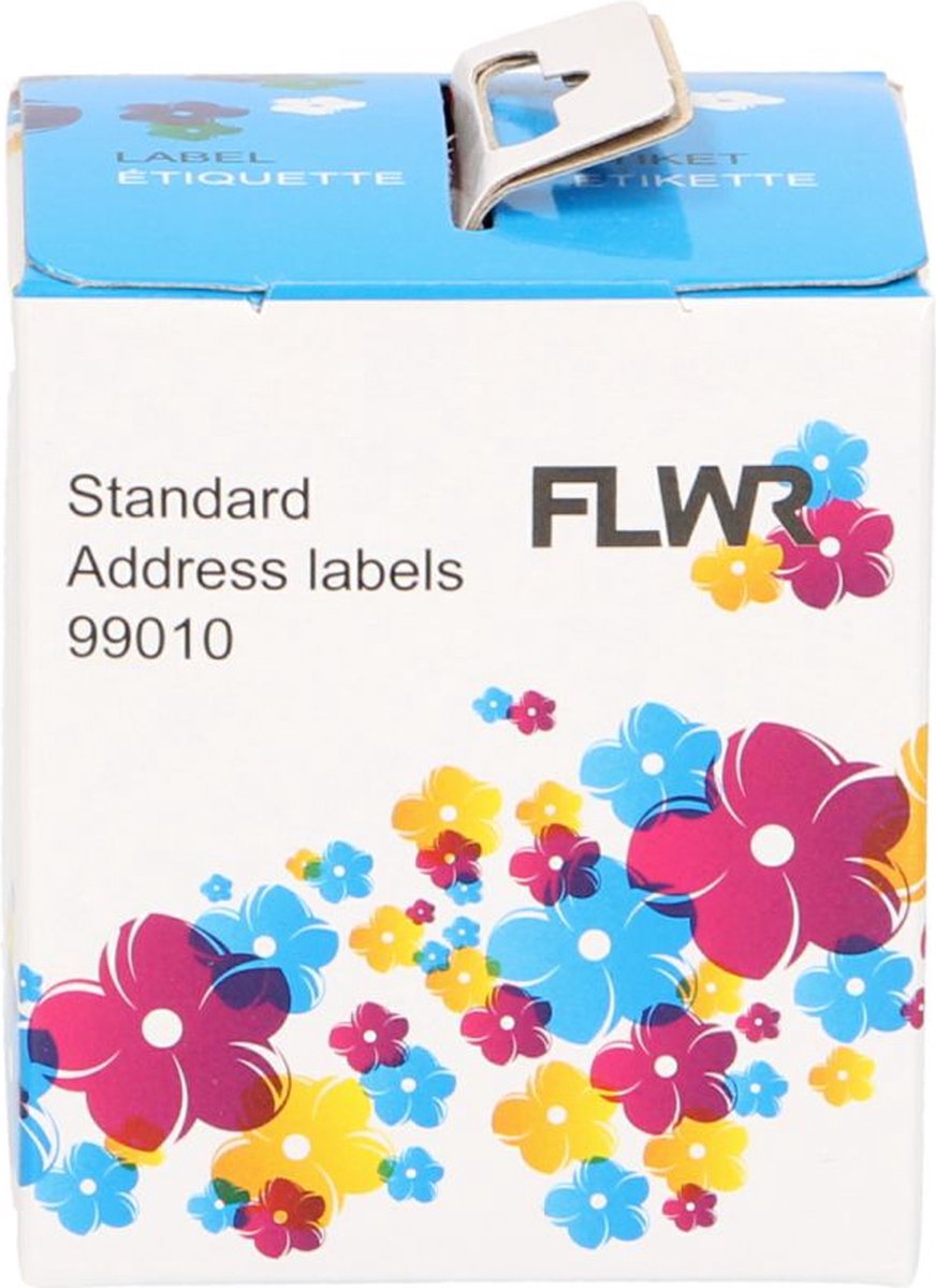 FLWR - Adreslabel / 99014 / Wit - Geschikt voor Dymo