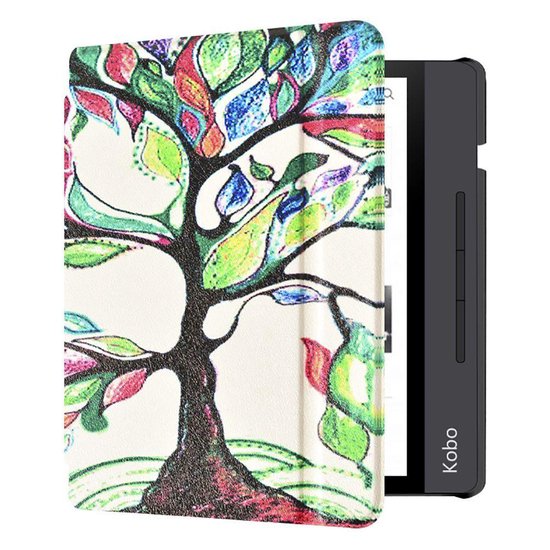 - Kobo Libra H2O Hoes - Book Cover Kleurrijke Boom