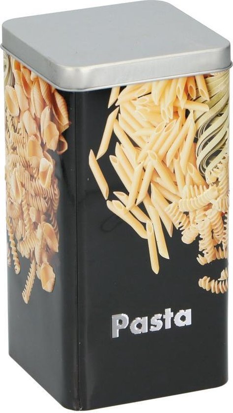 1x Metalen pasta/macaroni voorraadblik/voorraadbus 2000 ml - 2 liter - 18,5  cm -... | bol.com