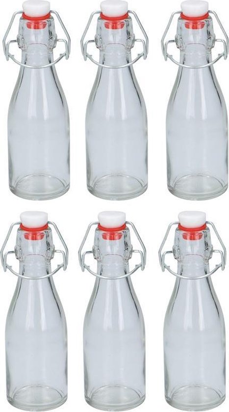Voorlopige naam nakoming verzending 6x Kleine flesjes met beugeldop 150 ml - Keukenbenodigdheden -  Azijn/olie/saus flesjes... | bol.com