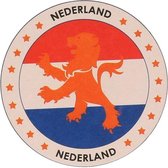 25x Bierviltjes Nederlandse leeuw thema print - Hollandse leeuwen bier viltjes / onderzetters