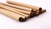 Strawamboo Bamboe rietjes smoothies en shakes 22 x 1 cm (15 rietjes)