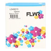 FLWR - Printetiket / 45013 / Zwart op Wit - geschikt voor Dymo