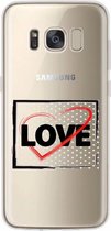 Samsung Galaxy S8 siliconen hoesje transparant - Love