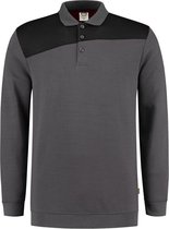 Tricorp Polo Sweater Bicolor Naden 302004 Donkergrijs / Zwart - Maat 3XL