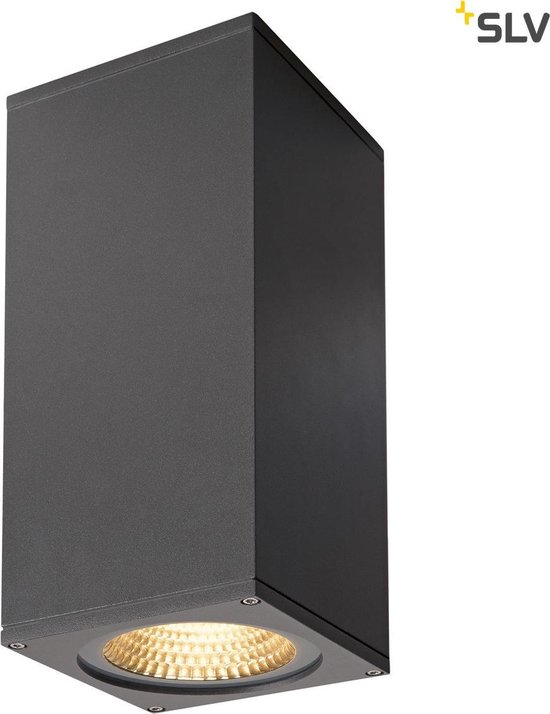 SLV buiten wandlamp Big Theo Wall - antraciet flood/beam