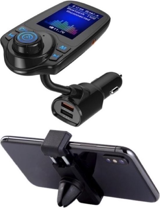 Carkit + Telefoonhouder - Bluetooth draadloze carkit - Universele  telefoonhouder - FM... | bol