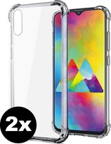 Hoesje Geschikt voor Samsung A30s Hoesje Siliconen Shock Proof Case Hoes - Hoes Geschikt voor Samsung Galaxy A30s Hoes Cover Case Shockproof - Transparant - 2 PACK