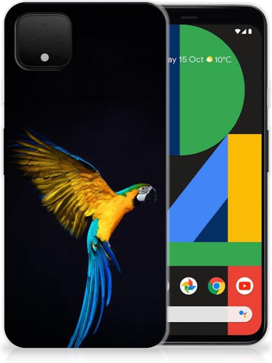 Google Pixel 4 XL TPU Hoesje Papegaai