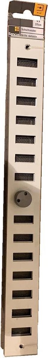 Sencys schuifrooster 4x37cm (aluminium)