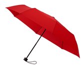 Opvouwbare paraplu, Stevig en Windproof - 2-delig metalen stok en frame -Rood rubber handvat