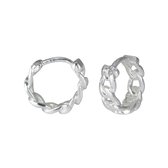 Joy|S - Zilveren oorringen gourmet schakel 1.1 cm