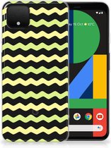 TPU bumper Google Pixel 4 XL Waves Geel