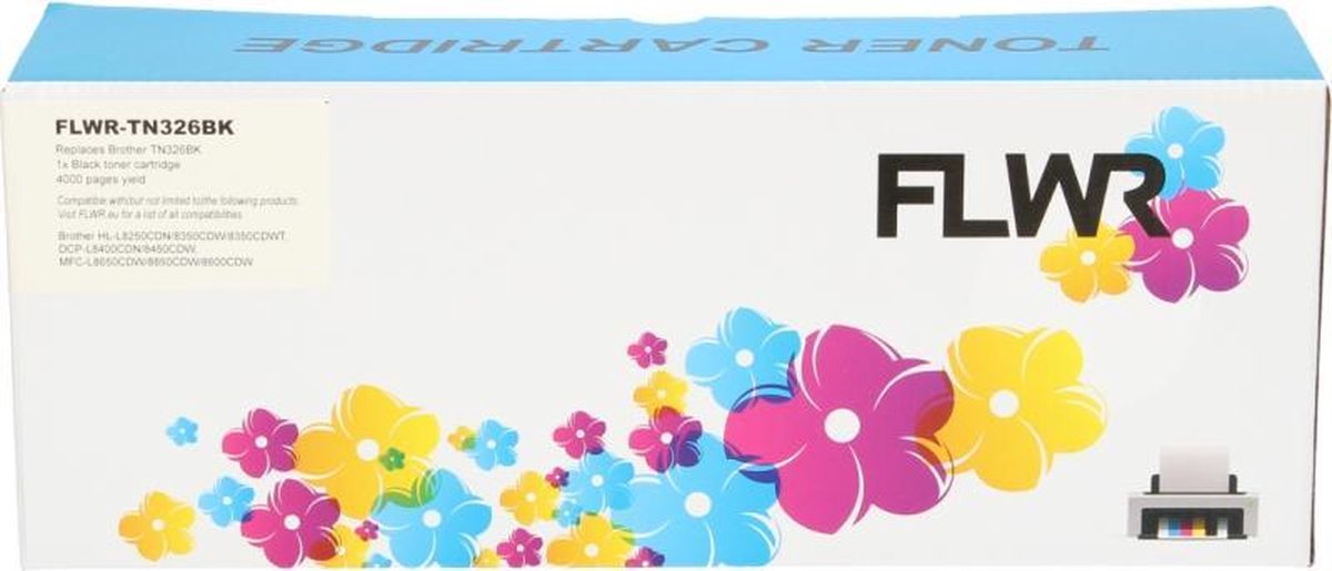 FLWR - Toner / TN-326BK / Zwart - Geschikt voor Brother