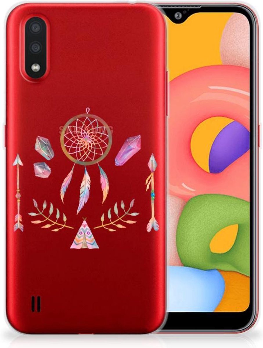 Samsung Galaxy A01 Telefoonhoesje met Naam Boho Dreamcatcher