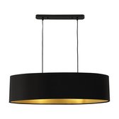 Hanglamp - Kleur zwart - Fitting 2 x E27 - Lampenkap (LxBxH) 78 x 23 x 20,5 cm - Afmeting (H) 132 cm