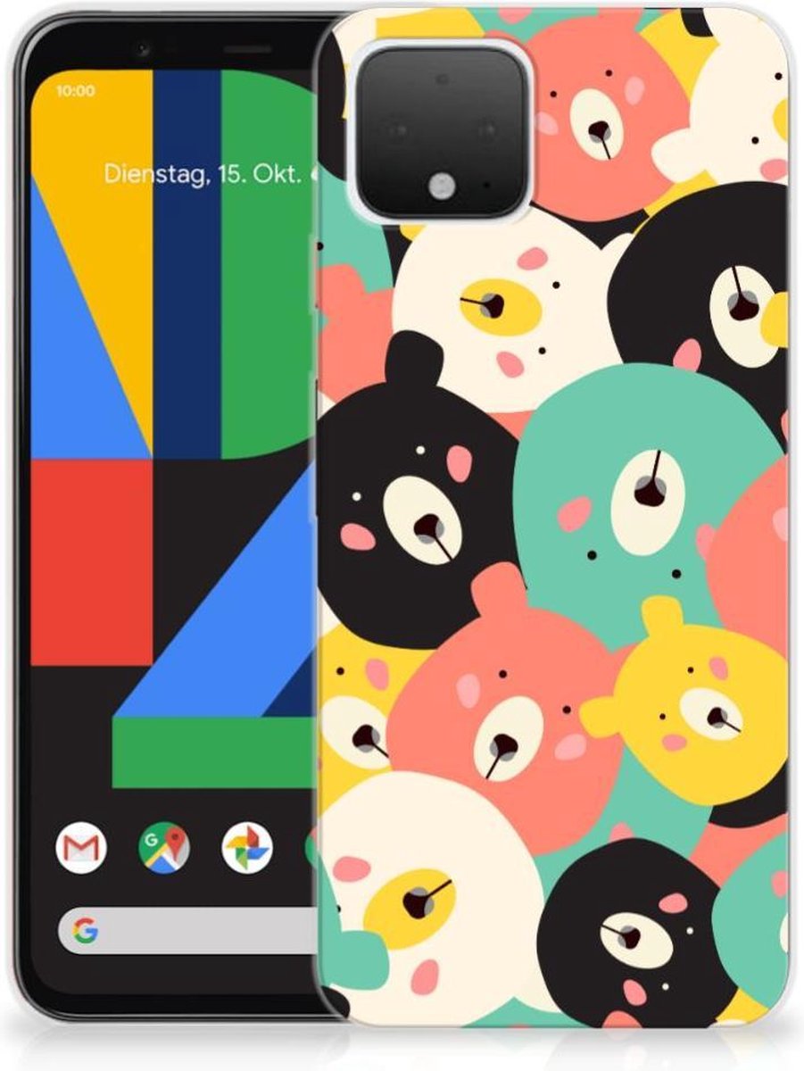 Back Cover voor Google Pixel 4 Telefoonhoesje met Naam Bears