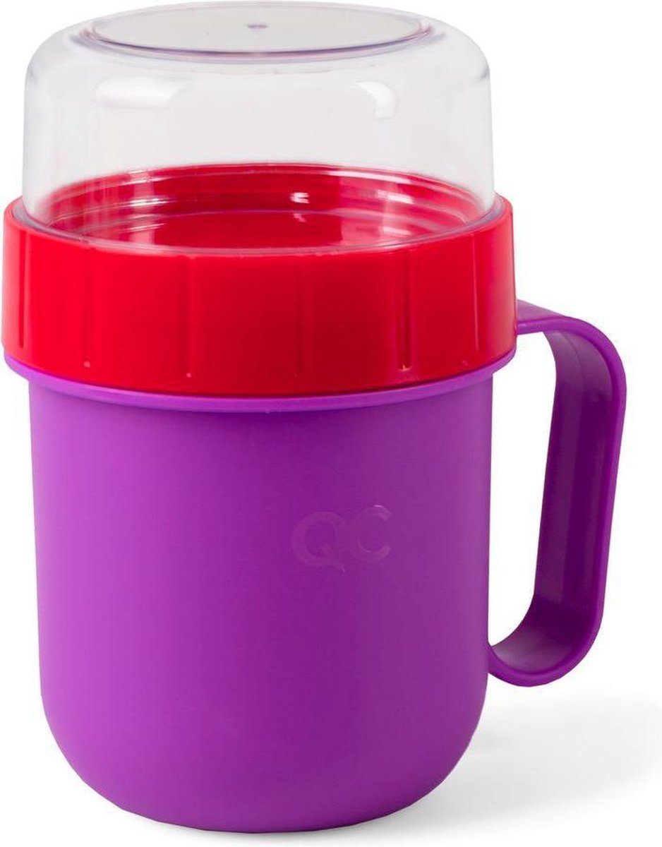 Quattro colori on the go lunch box violet/vivid rood