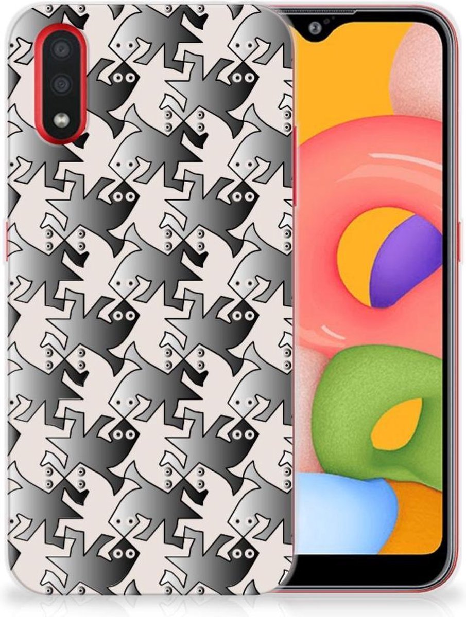 Samsung Galaxy A01 TPU Hoesje Salamander Grey