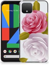 Back Cover Google Pixel 4 TPU Siliconen Hoesje Roses