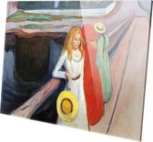 Meisjes op de pier | Edvard Munch  | Plexiglas | Wanddecoratie | 120CM x 80CM | Schilderij | Oude meesters | Foto op plexiglas