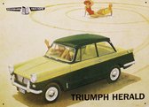 Triumph Herald met reliëf, metalen wandbord 41x30cm