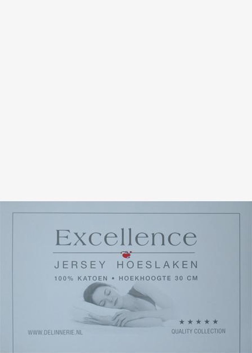 Excellence Jersey Hoeslaken - Litsjumeaux - 180x200/210 cm - White
