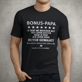 Bonus papa tshirt | Bonus-papa geschenk | Zwart | Large