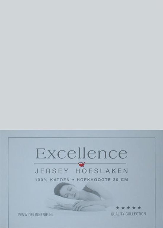Excellence Jersey Hoeslaken - Eenpersoons - 90/100x210/220 cm - Offwhite
