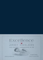 Excellence Jersey Hoeslaken - Eenpersoons - 90/100x210/220 cm - Navy