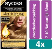 Syoss Oleo Intense 7-10 Natuurlijk Blond Haarverf - 4 stuks - Voordeelverpakking