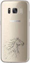 Samsung Galaxy S8 Plus Transparant siliconen hoesje - Paard stippen