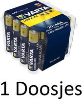 20 stuks (1 doosje a 20 st) Varta Longlife AAA Alkeline Batterijen