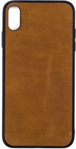 Leren Telefoonhoesje iPhone XS Max – Bumper case - Cognac Bruin