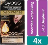 Syoss Oleo Intense 3-10 Diepbruin Haarverf 4 stuks Voordeelverpakking