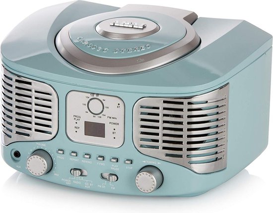 Akai Retro CD-speler Bluetooth Boombox met FM-radio |