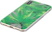 Apple iPhone XS Hoesje - Mobigear - Design Serie - TPU Backcover - Green Leaf - Hoesje Geschikt Voor Apple iPhone XS