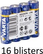 64 stuks (16 blisters a 4 st) Varta LR6 Industrial Wegwerpbatterij AA Alkaline