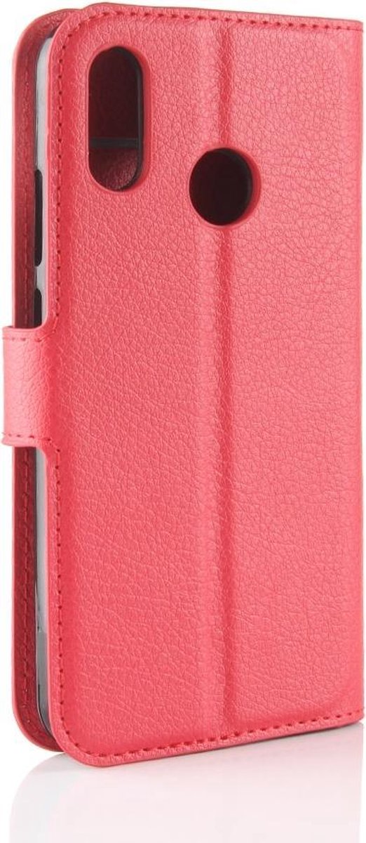Mobigear Telefoonhoesje geschikt voor Huawei P30 Lite Hoesje | Mobigear Classic Bookcase Portemonnee | Pasjeshouder voor 3 Pasjes | Telefoonhoesje voor Pinpas / OV Kaart / Rijbewijs - Rood
