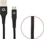 Mobilize Nylon USB-A naar Micro USB Kabel 2 Meter - Zwart