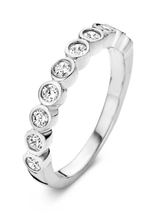 Velini jewels -R6251W-60 -Ring -925 Zilver gerodineerd -Cubic Zirkonia