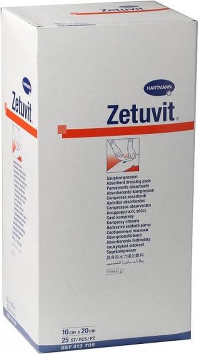 Hartmann - Zetuvit - steriel absorberende verband - 10 x 20cm