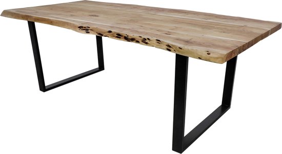 Table à manger HSM Collection SoHo - 140x90 cm - acacia / fer | bol.com