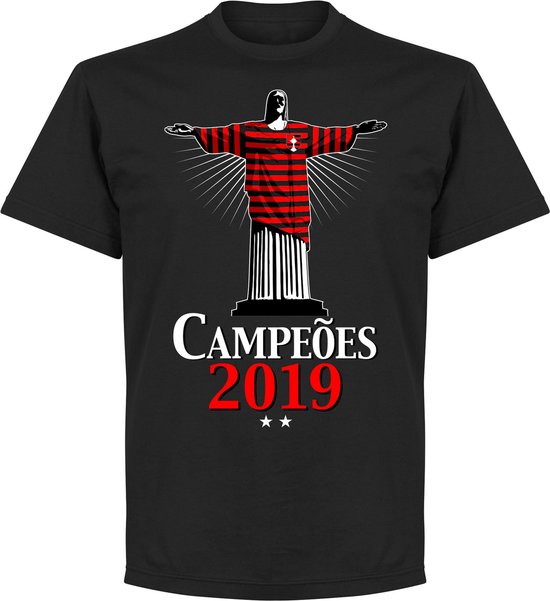 Flamengo 2019 Champions Christ T-Shirt - Zwart - XS